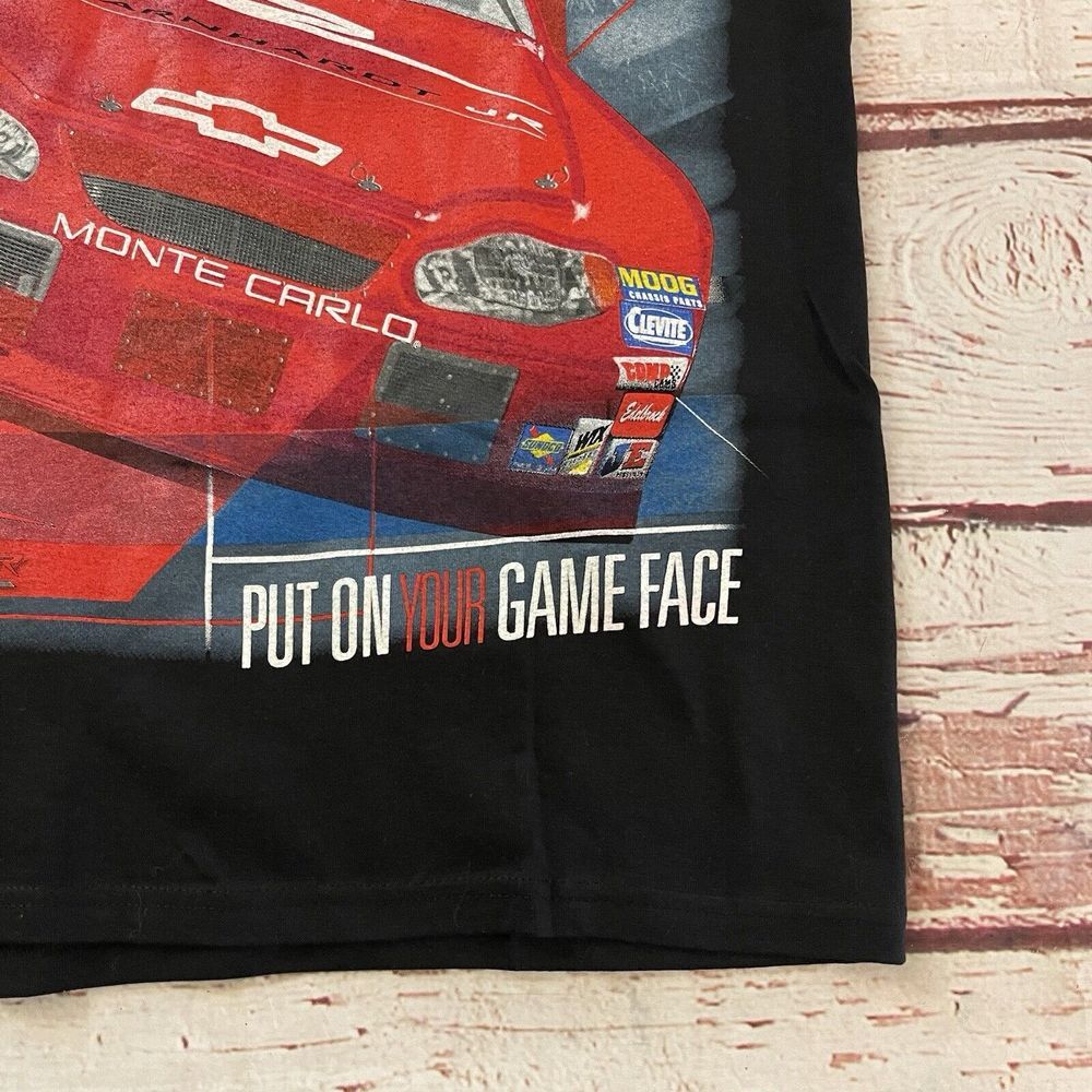 Vintage AOP Dale Earnhardt Jr. Nascar All Over Print T Shirt Large Dominator NOS - Picture 4 of 10